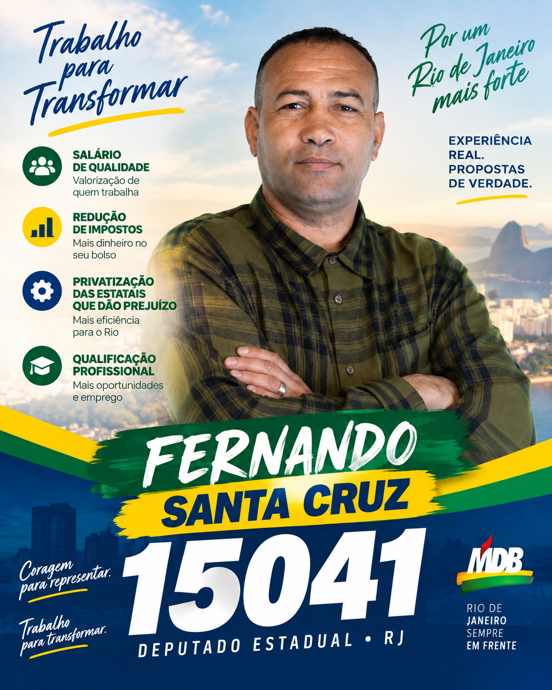 Fernando Santa Cruz — candidato a Deputado Estadual pelo MDB RJ