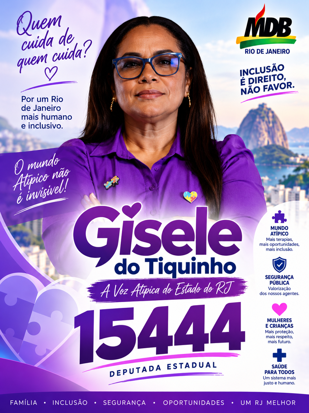 Gisele do Tiquinho — candidato a Deputado Estadual pelo MDB RJ